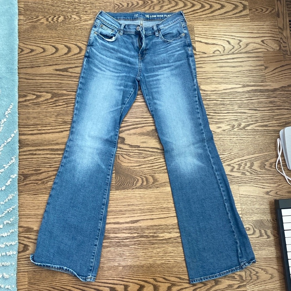 Low rise flare jeans